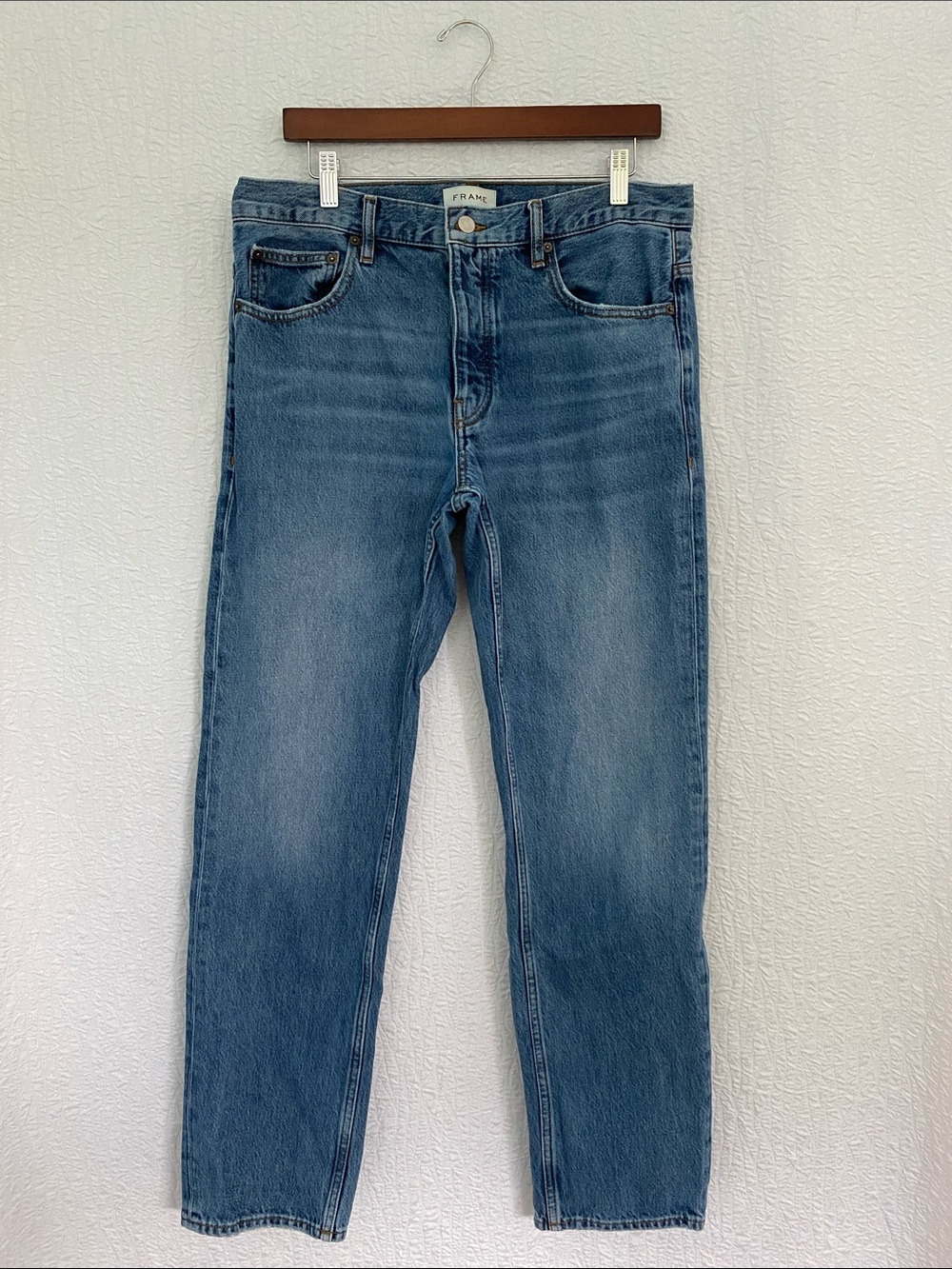 Frame Denim Men's Mid Blue Straight Jeans